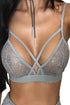 Sexy Grey Strappy Harness Bralette Bra